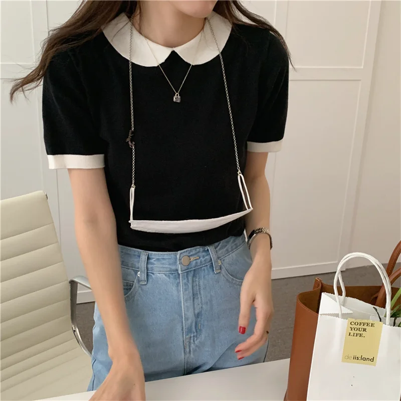 Alien Kitty Black Elastic Slim 2021 Korean Lady Summer New Plus Femme Casual Streetwear Chic Shirts Short Sleeves Hot OL Blouses
Alien Kitty Black Elastic Slim 2021 Korean Lady Summer New Plus Femme Casual Streetwear Chic Shirts Short Sleeves Hot OL Blouses