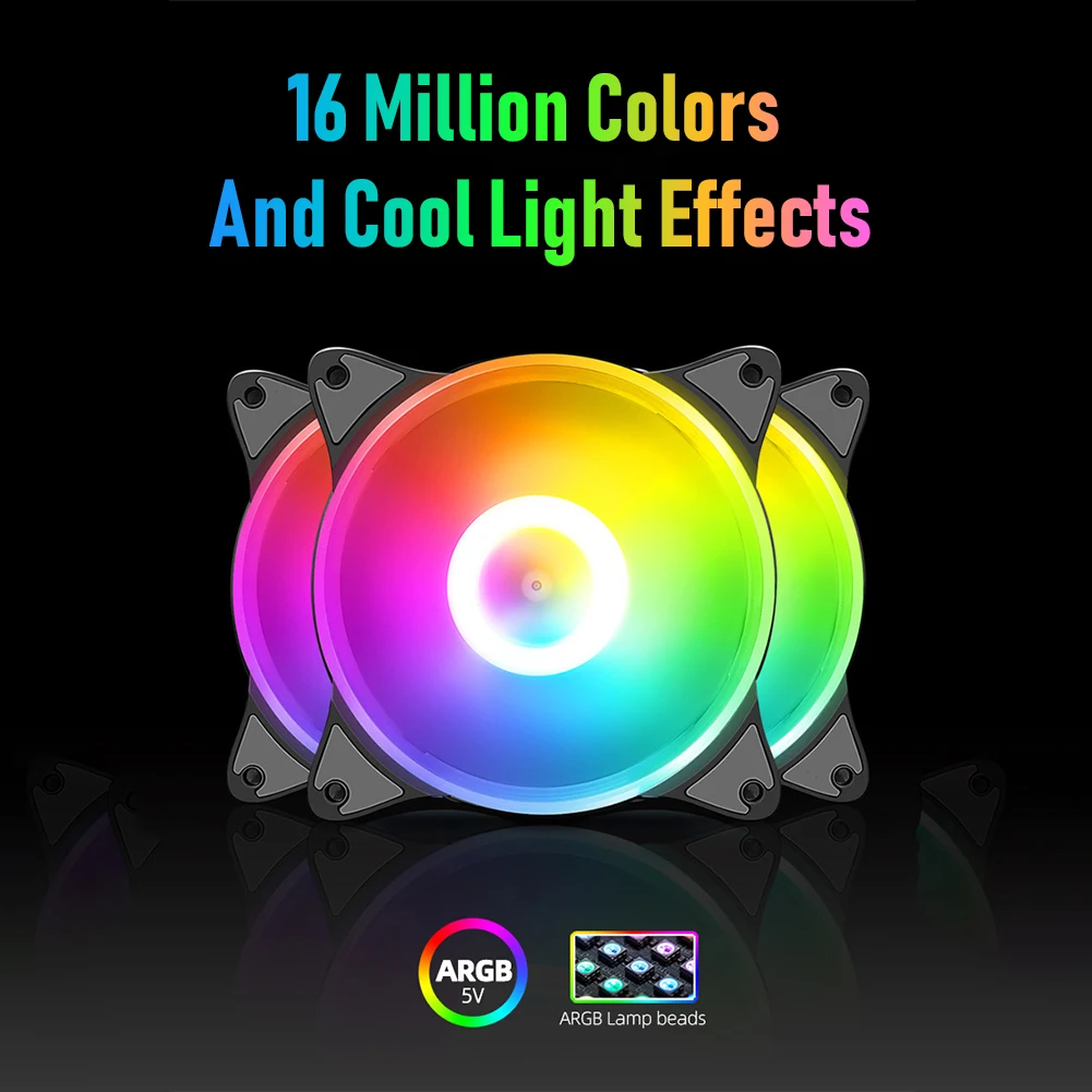 COOLMOON 12cm Small 6 Pin PC Case Cooling Fan RGB Desktop Computer Chassis Heatsink Radiator Cooler with Controller Kit
COOLMOON 12cm Small 6 Pin PC Case Cooling Fan RGB Desktop Computer Chassis Heatsink Radiator Cooler with Controller Kit