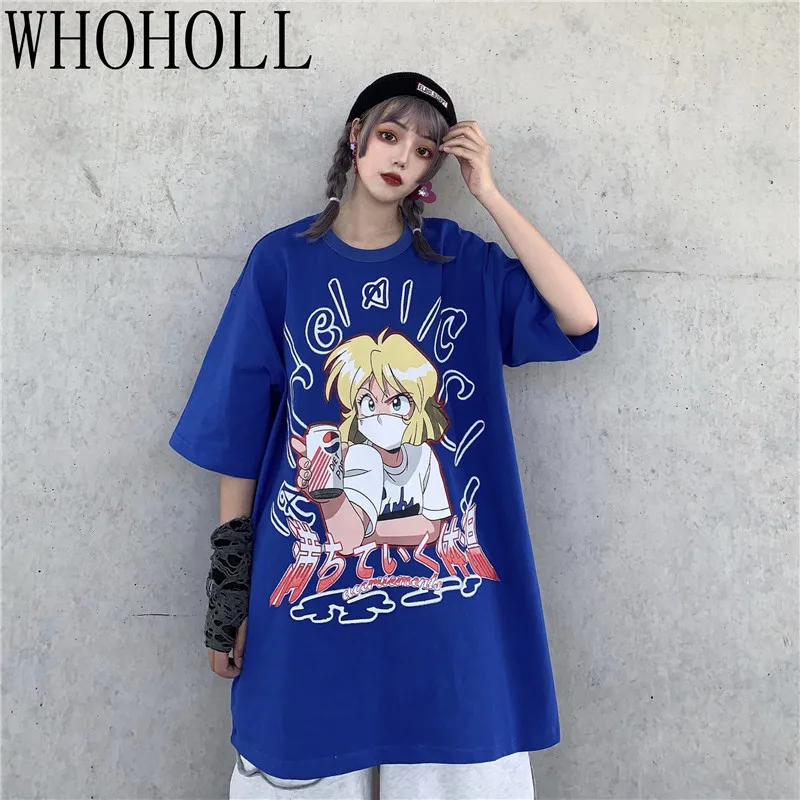 WHOHOLL Women T-shirt Hip Hop Loose Anime Cartoon Print Women's T-shirt 2021 Summer Couples Short Sleeve Tshirts Man Women Top
WHOHOLL Women T-shirt Hip Hop Loose Anime Cartoon Print Women's T-shirt 2021 Summer Couples Short Sleeve Tshirts Man Women Top