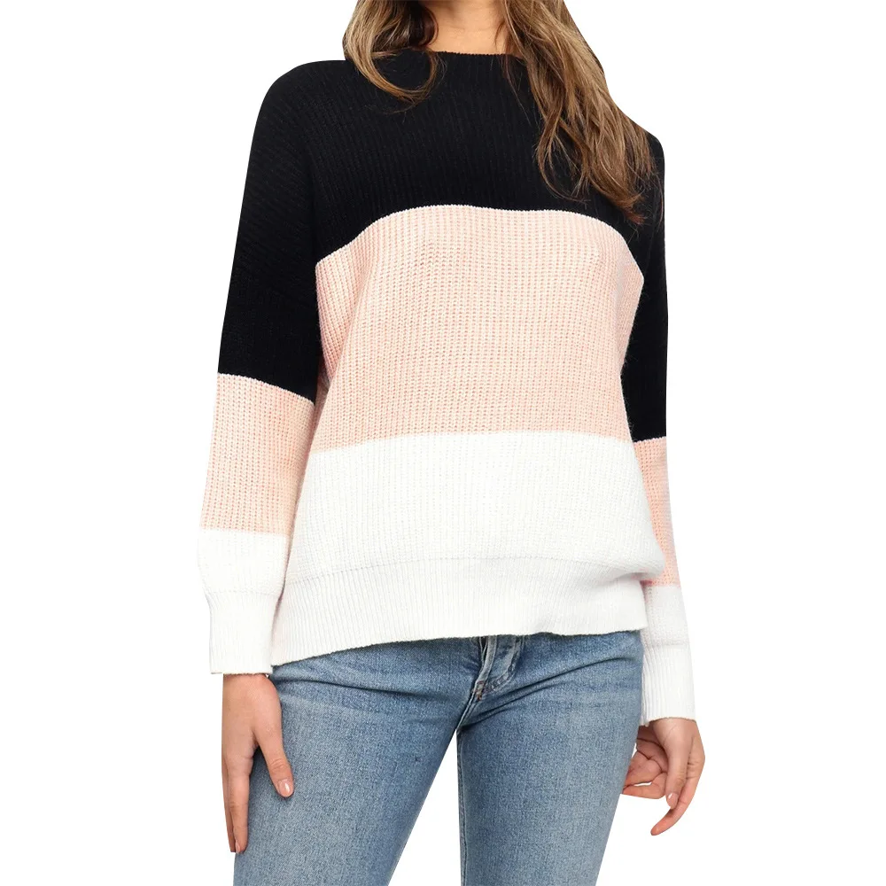 2020 New Women's Sweater Round Neck Simplicity Splice Long-sleeve Sweater Fashion Autumn and Winter all-match Women's Clothing
2020 New Women's Sweater Round Neck Simplicity Splice Long-sleeve Sweater Fashion Autumn and Winter all-match Women's Clothing