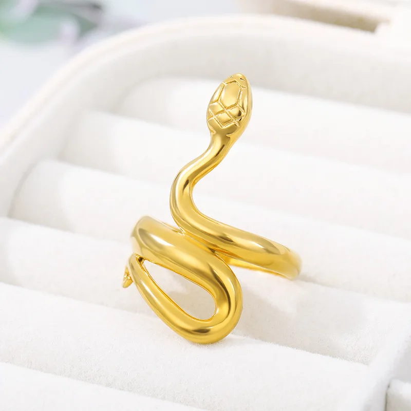 YAOLGOE 316L Stainless Steel Wholesale Snake Rings 2021 Trend For Women Couple Punk Hip Hop Gift Party Fashion Jewelry collares
YAOLGOE 316L Stainless Steel Wholesale Snake Rings 2021 Trend For Women Couple Punk Hip Hop Gift Party Fashion Jewelry collares