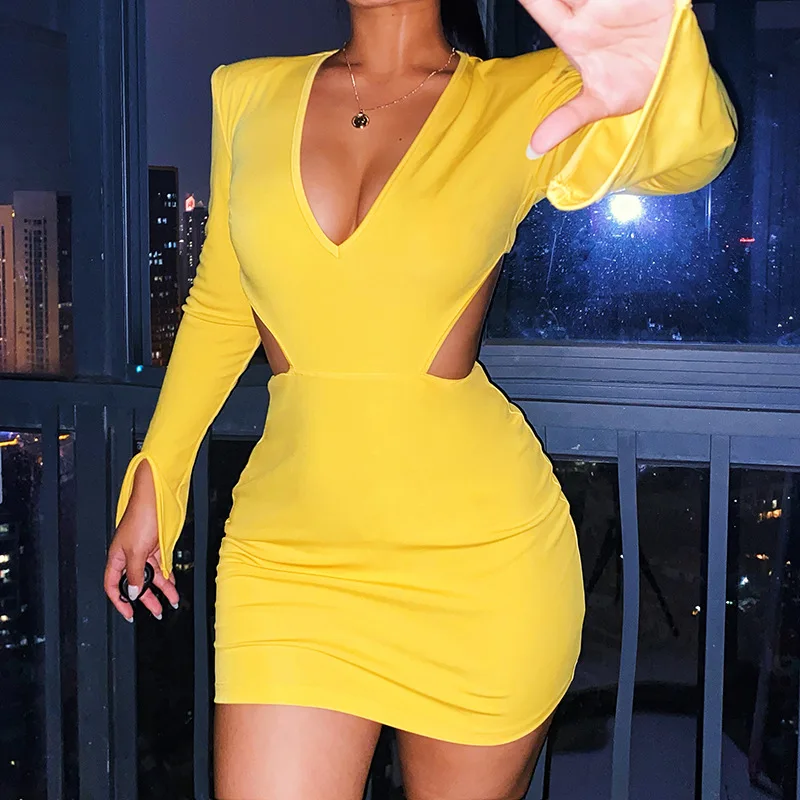 LUOYIYANG Sexy Dresses for Women Hollow Out Revealing Waist V-neck Solid Color Long Sleeves Fashion Dress Women's Clothing
LUOYIYANG Sexy Dresses for Women Hollow Out Revealing Waist V-neck Solid Color Long Sleeves Fashion Dress Women's Clothing