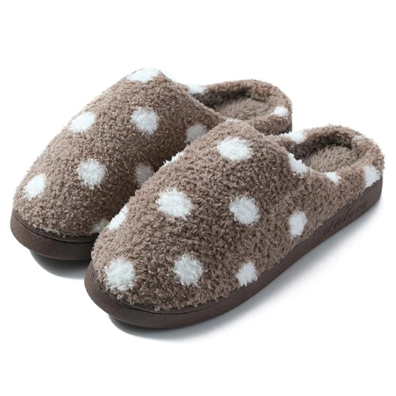 Dot Printed Winter Couple Indoor Slippers Homewear Non Slip Plush Warm Slippers New Female Male Indoor Flats Shoes
Dot Printed Winter Couple Indoor Slippers Homewear Non Slip Plush Warm Slippers New Female Male Indoor Flats Shoes