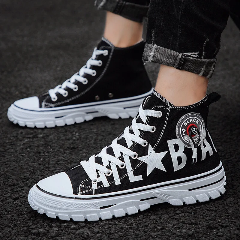 2021 spring and summer new Korean breathable high top men's canvas shoes student trend versatile sports leisure board shoes
2021 spring and summer new Korean breathable high top men's canvas shoes student trend versatile sports leisure board shoes