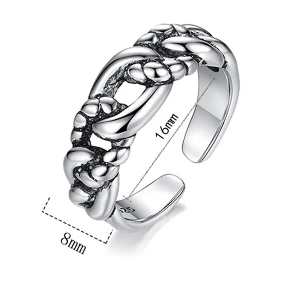 925 Sterling Silver Ring Fashion Woman Jewelry Retro Simple Thai Silver Adjustable Hot Sale New Hollow High Quality Ring
925 Sterling Silver Ring Fashion Woman Jewelry Retro Simple Thai Silver Adjustable Hot Sale New Hollow High Quality Ring