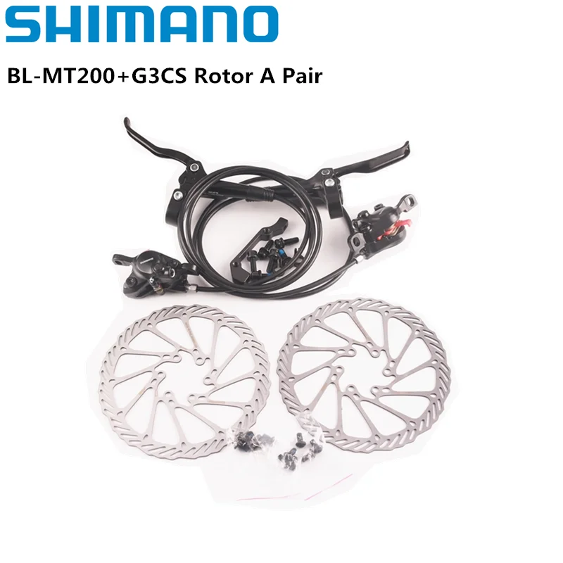 Велосипедный Гидравлический дисковый тормоз Shimano MT200 левый передний правый и