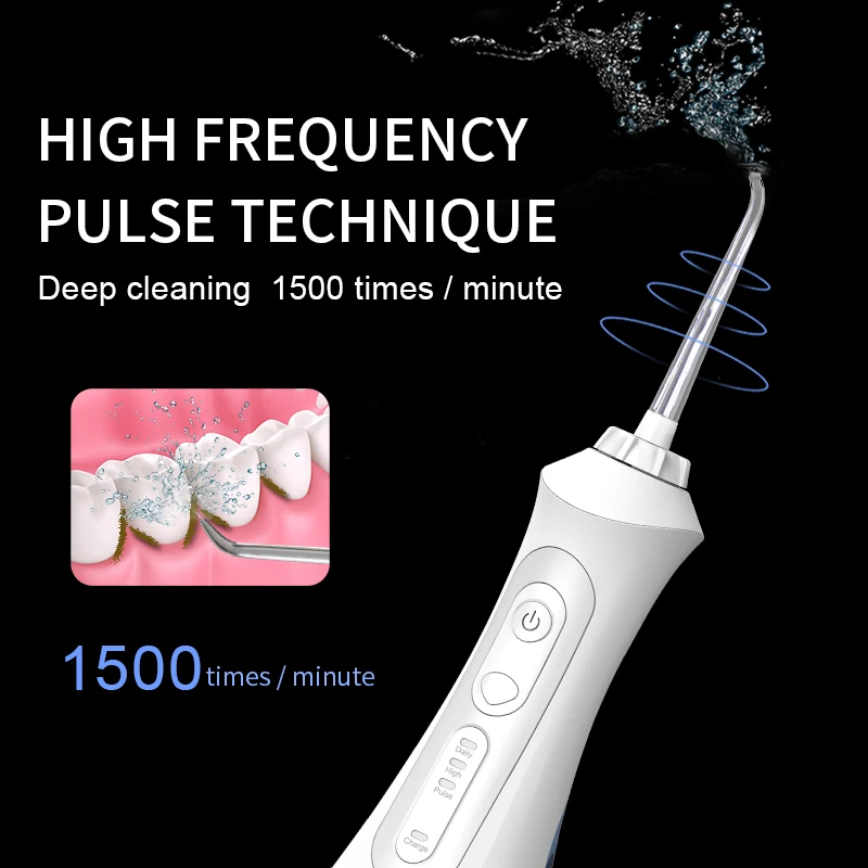 SEAGO New Oral Irrigator Portable Water Dental Flosser USB Rechargeable 3 Modes IPX7 200ML Water for Cleaning Teeth SG833