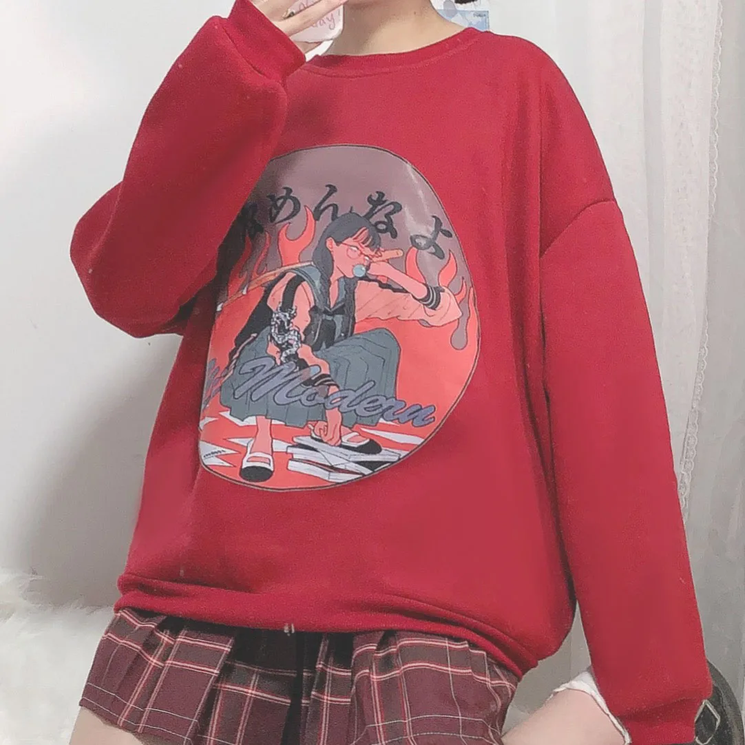 American Vintage Cartoon Print Girls Pullover Autumn Thick Warm Long Sleeve Hoodies Plus Size Loose Women Sweatshirts Streetwear
American Vintage Cartoon Print Girls Pullover Autumn Thick Warm Long Sleeve Hoodies Plus Size Loose Women Sweatshirts Streetwear