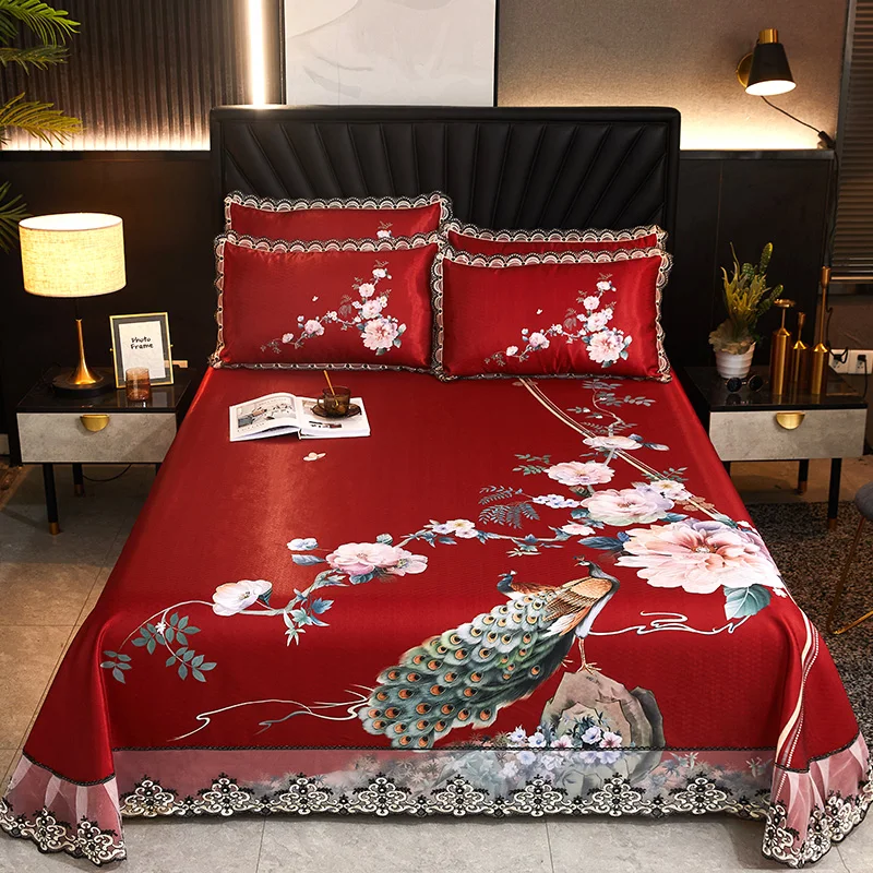 Летние шелковые простыни для ковриков ярко-красного цвета, три набора
Летние шелковые простыни для ковриков ярко-красного цвета, три набора