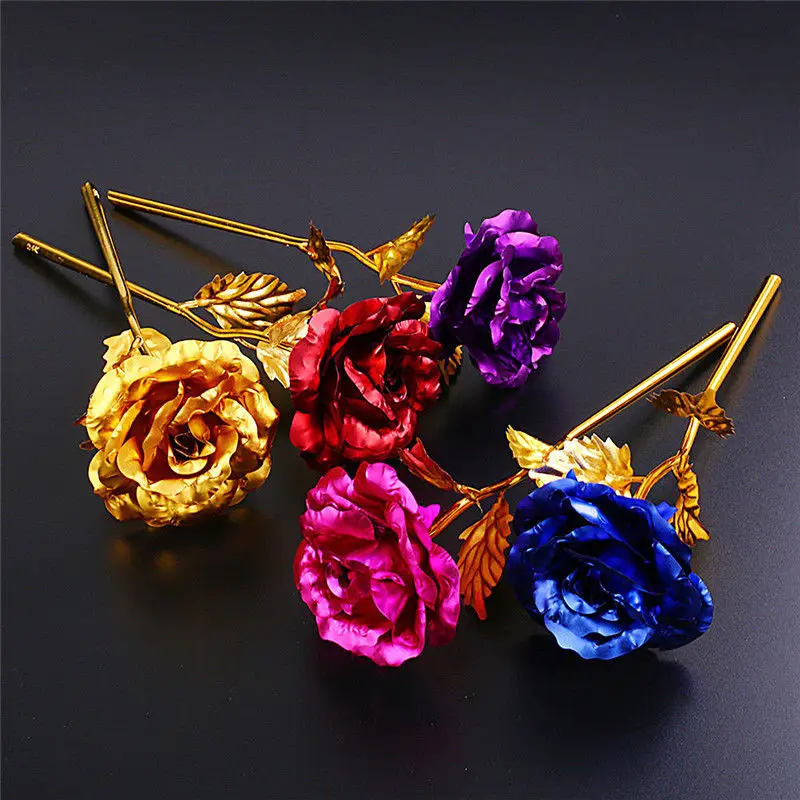 1 pc Gold-plated Long Stem Golden Dipped Rose Flower Romantic Valentine's Day Lover Gift Home Ornament
1 pc Gold-plated Long Stem Golden Dipped Rose Flower Romantic Valentine's Day Lover Gift Home Ornament
