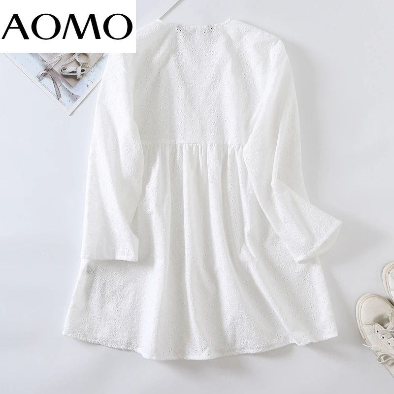 AOMO Women Retro Embroidery Romantic Cotton Long Blouse Shirt Three Quarter Sleeve 2021 Chic Female Shirt Tops 6H111A
AOMO Women Retro Embroidery Romantic Cotton Long Blouse Shirt Three Quarter Sleeve 2021 Chic Female Shirt Tops 6H111A
