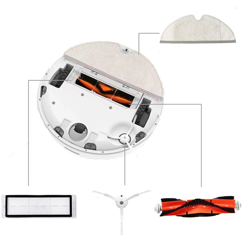 Replacement Accessories Kit for Xiaomi Roborock S5 S50 S51 C10 E25 E20 E35 Pack of 2 Main Brush, 4 Hepa Filters, 4 Side Brushes
Replacement Accessories Kit for Xiaomi Roborock S5 S50 S51 C10 E25 E20 E35 Pack of 2 Main Brush, 4 Hepa Filters, 4 Side Brushes