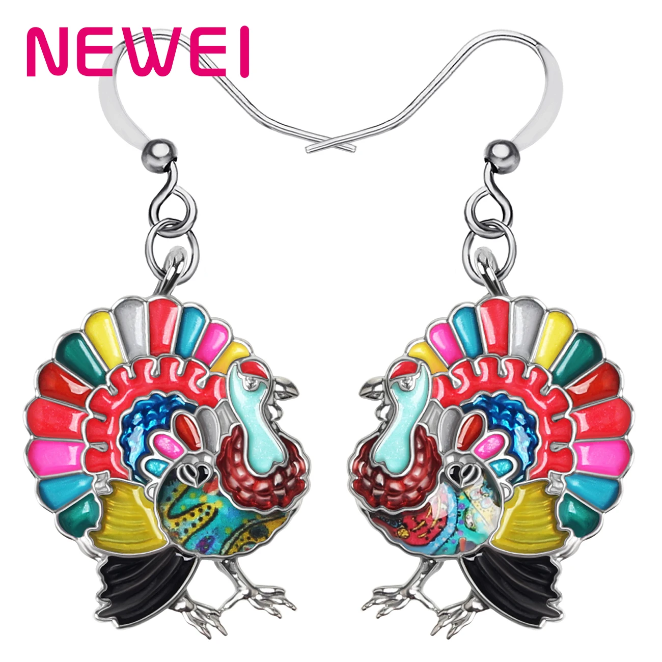NEWEI Enamel Alloy Floral Thanksgiving Chicken Hen Turkey Earrings Drop Dangle Unique Jewelry For Women Girls Teens Party Gift
NEWEI Enamel Alloy Floral Thanksgiving Chicken Hen Turkey Earrings Drop Dangle Unique Jewelry For Women Girls Teens Party Gift