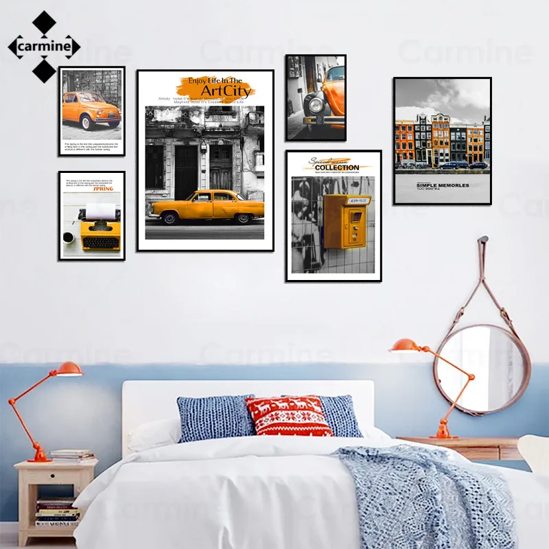 Retro Style Art City Canvas Wall Art Vintage Yellow Car Print Picture Art Street Posters and Prints for Living Room Decoration
Retro Style Art City Canvas Wall Art Vintage Yellow Car Print Picture Art Street Posters and Prints for Living Room Decoration