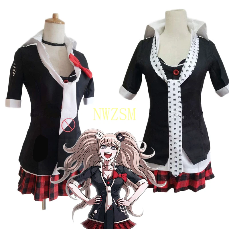 Аниме Danganronpa Косплей Костюм джунко эношима форма кафе Рабочая одежда короткая юбка хвост парик
Аниме Danganronpa Косплей Костюм джунко эношима форма кафе Рабочая одежда короткая юбка хвост парик