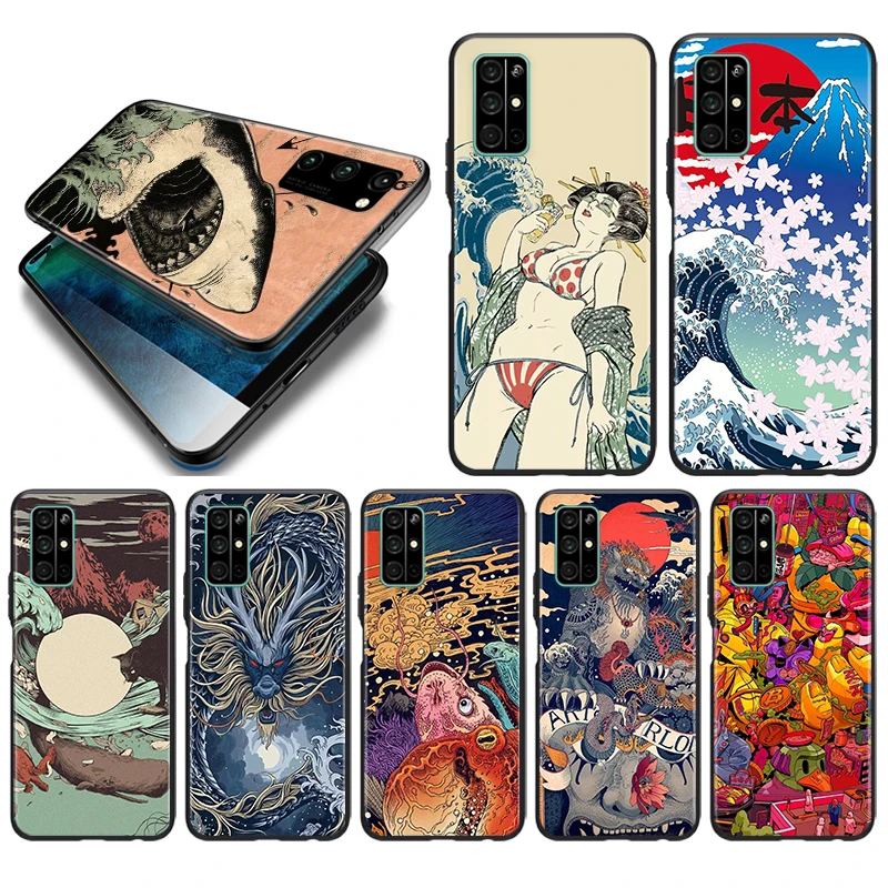 Japanese wave Anime Dragon Soft TPU Cover For Huawei Honor 50 SE V30 30i 30S 30 20S 20E 20 V20 Pro 5G Plus Lite Black Phone Case
Japanese wave Anime Dragon Soft TPU Cover For Huawei Honor 50 SE V30 30i 30S 30 20S 20E 20 V20 Pro 5G Plus Lite Black Phone Case