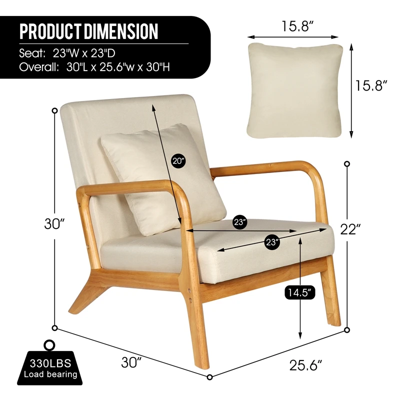 Nordic Sofa Chair Reading Armchair Modern Lounge Chair for Living Room Mid-Century Chair Balcony Leisure Chair Bedroom Furniture
Nordic Sofa Chair Reading Armchair Modern Lounge Chair for Living Room Mid-Century Chair Balcony Leisure Chair Bedroom Furniture