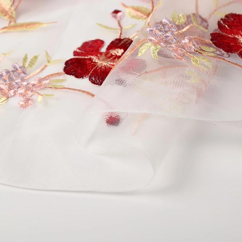 Red Floral Sequin Embroidery Polyester Mesh Lace Fabric for Sewing Dress by the Meter
Red Floral Sequin Embroidery Polyester Mesh Lace Fabric for Sewing Dress by the Meter