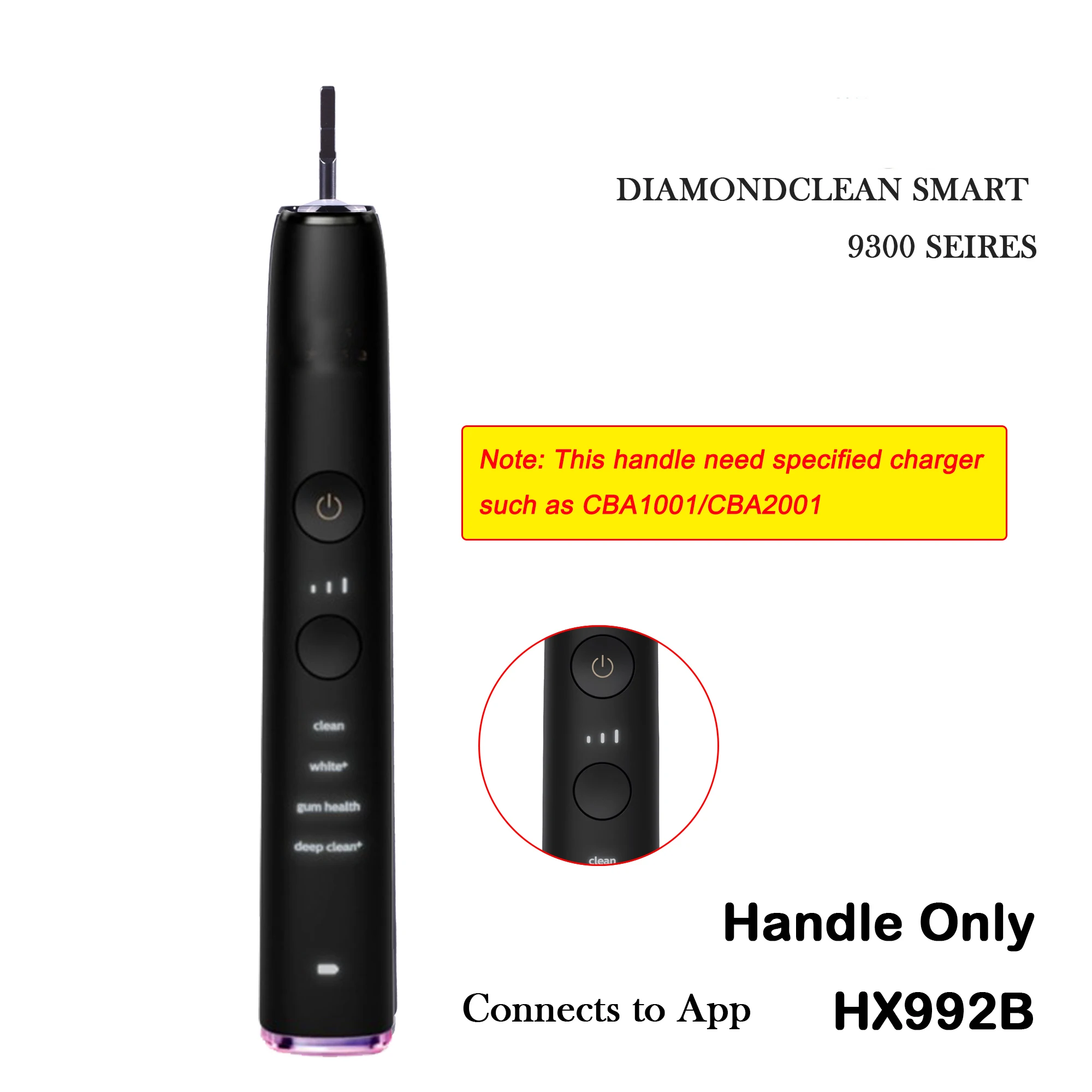 Умная электрическая зубная щетка для Sonicare DiamondClean 9300 Series HX992B ручка только HX9903 HX992W HX992P HX9924 с приложением
Умная электрическая зубная щетка для Sonicare DiamondClean 9300 Series HX992B ручка только HX9903 HX992W HX992P HX9924 с приложением