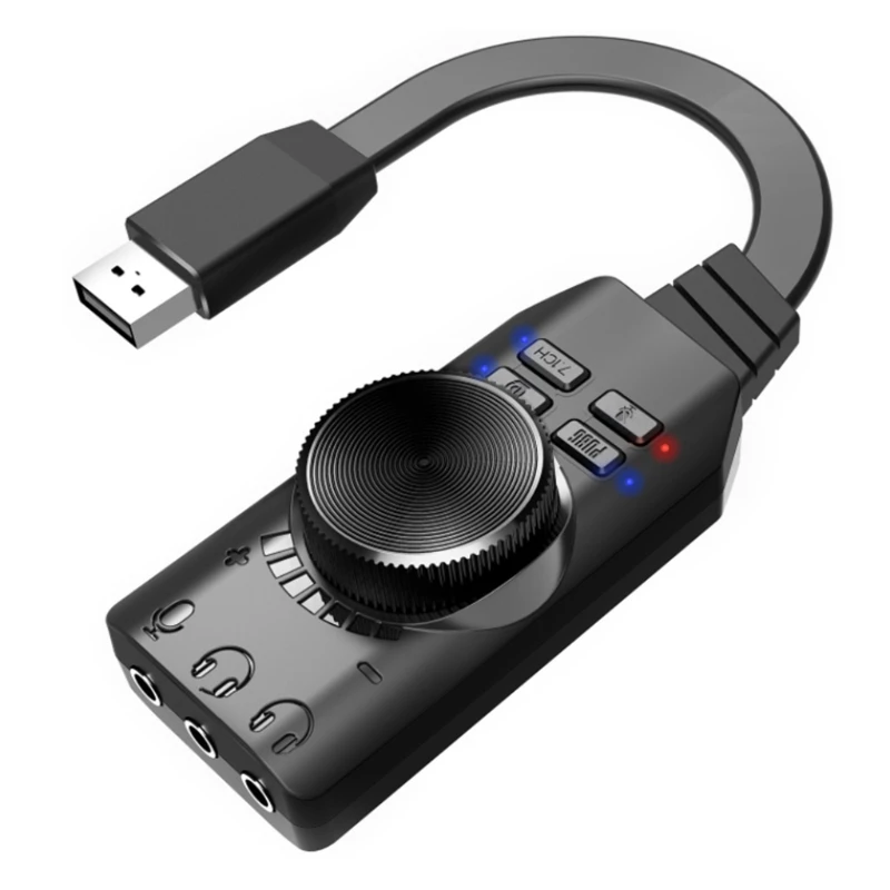 Sound Card Drive Free Installation Plug and Play Total Length 18cm Cable Length 7.5cm Sound Splitter Sound Card Knob
Sound Card Drive Free Installation Plug and Play Total Length 18cm Cable Length 7.5cm Sound Splitter Sound Card Knob