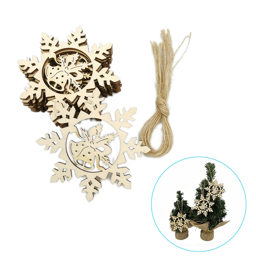 10PCS Wooden Snowflake Ornaments Cutouts for Christmas Embellishments Christmas Tree Hanging Decoration and DIY
10PCS Wooden Snowflake Ornaments Cutouts for Christmas Embellishments Christmas Tree Hanging Decoration and DIY
