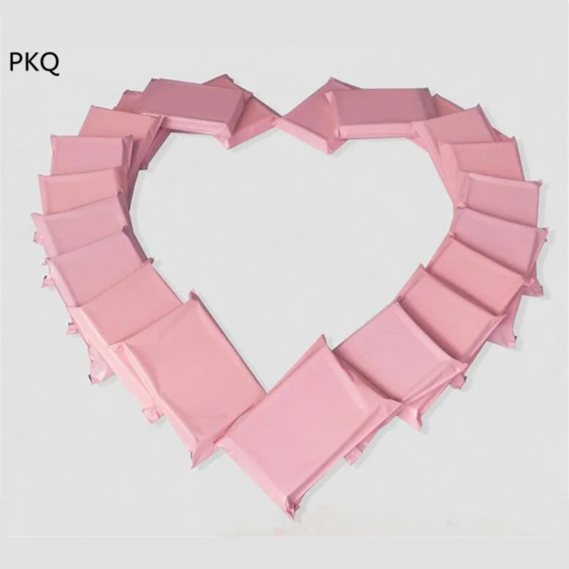 100 шт 17*30 см розовый полиэтиленовый почтовый пакет фиолетовый пластиковый