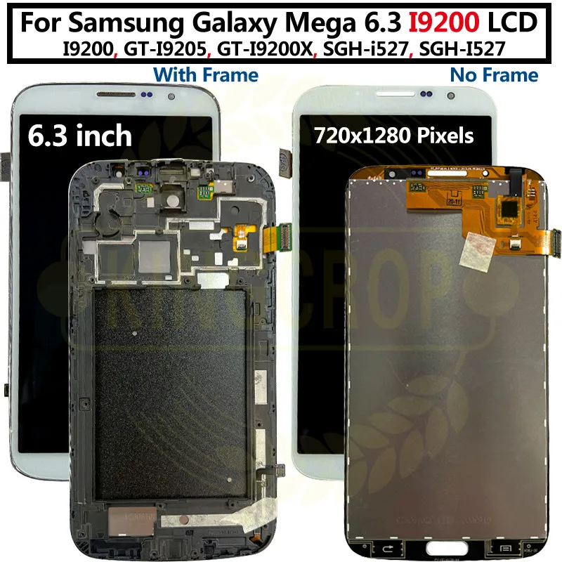 Для Samsung Galaxy Mega 6 3 i9200 i9205 Сенсорная панель дигитайзер для samsung GT-I9200 GT-I9205 GT-I9200X SGH-i527