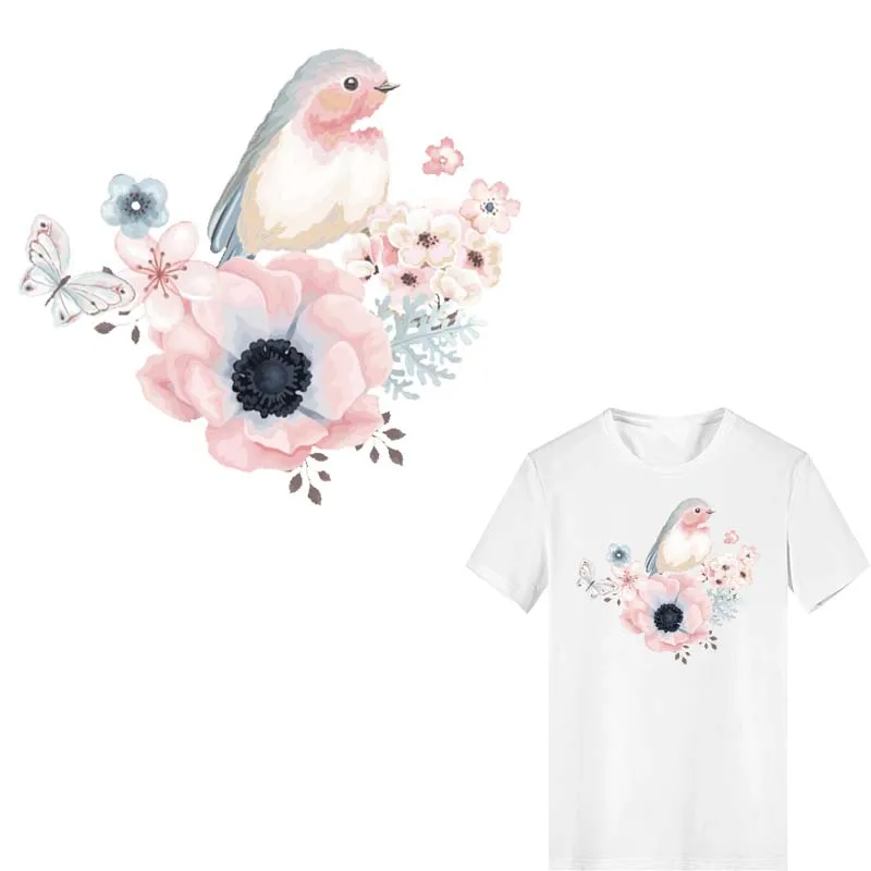 Iron on Flower Bird Patches Print for Girl Clothing Applique Ironing Washable Vinyl Stickers Stripes on Clothes Heat Press
Iron on Flower Bird Patches Print for Girl Clothing Applique Ironing Washable Vinyl Stickers Stripes on Clothes Heat Press