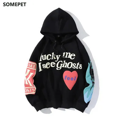 Kanye West Hoodies Men Graffiti Letter Lucky me i see Ghosts Sweatshirt Harajuku Fleece Street HipHop Pullover Bone Loose Hoodie
Kanye West Hoodies Men Graffiti Letter Lucky me i see Ghosts Sweatshirt Harajuku Fleece Street HipHop Pullover Bone Loose Hoodie