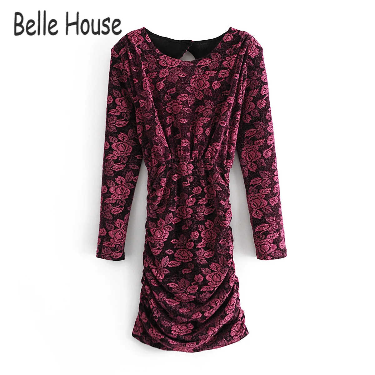 Sexy Knitted Lace for Women Elegant Party Bodycon 3/4 Sleeve Round Neck Paded Shoulder Side Pleats Mini Dress ZL001
Sexy Knitted Lace for Women Elegant Party Bodycon 3/4 Sleeve Round Neck Paded Shoulder Side Pleats Mini Dress ZL001