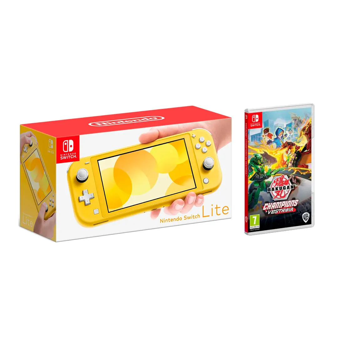 Nintendo Switch Lite system. Available in 4 colors: yellow, gray, Coral and Neon blue. Light, with integrated controls.
Nintendo Switch Lite system. Available in 4 colors: yellow, gray, Coral and Neon blue. Light, with integrated controls.
