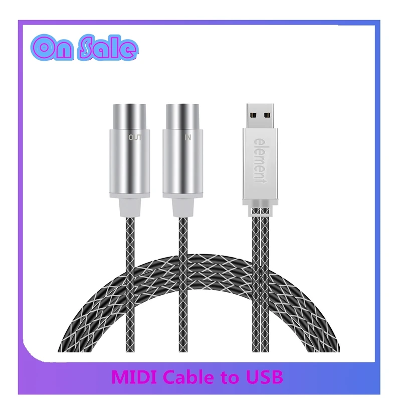 ELEMENT MIDI Cable to USB IN-OUT Converter, Professional USB MIDI Interface with Indicator Light FTP Processing Chip Metal Shell
ELEMENT MIDI Cable to USB IN-OUT Converter, Professional USB MIDI Interface with Indicator Light FTP Processing Chip Metal Shell