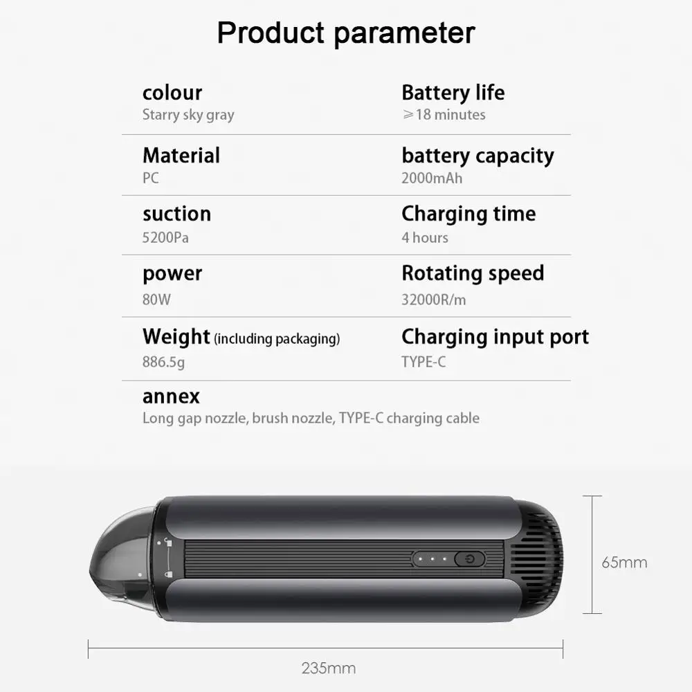 Portable Car Vacuum Cleaner Wireless 5200Pa Rechargeable Handheld Mini Auto Cordless Vacuum Cleaner for Car Vacum Vaccum
Portable Car Vacuum Cleaner Wireless 5200Pa Rechargeable Handheld Mini Auto Cordless Vacuum Cleaner for Car Vacum Vaccum