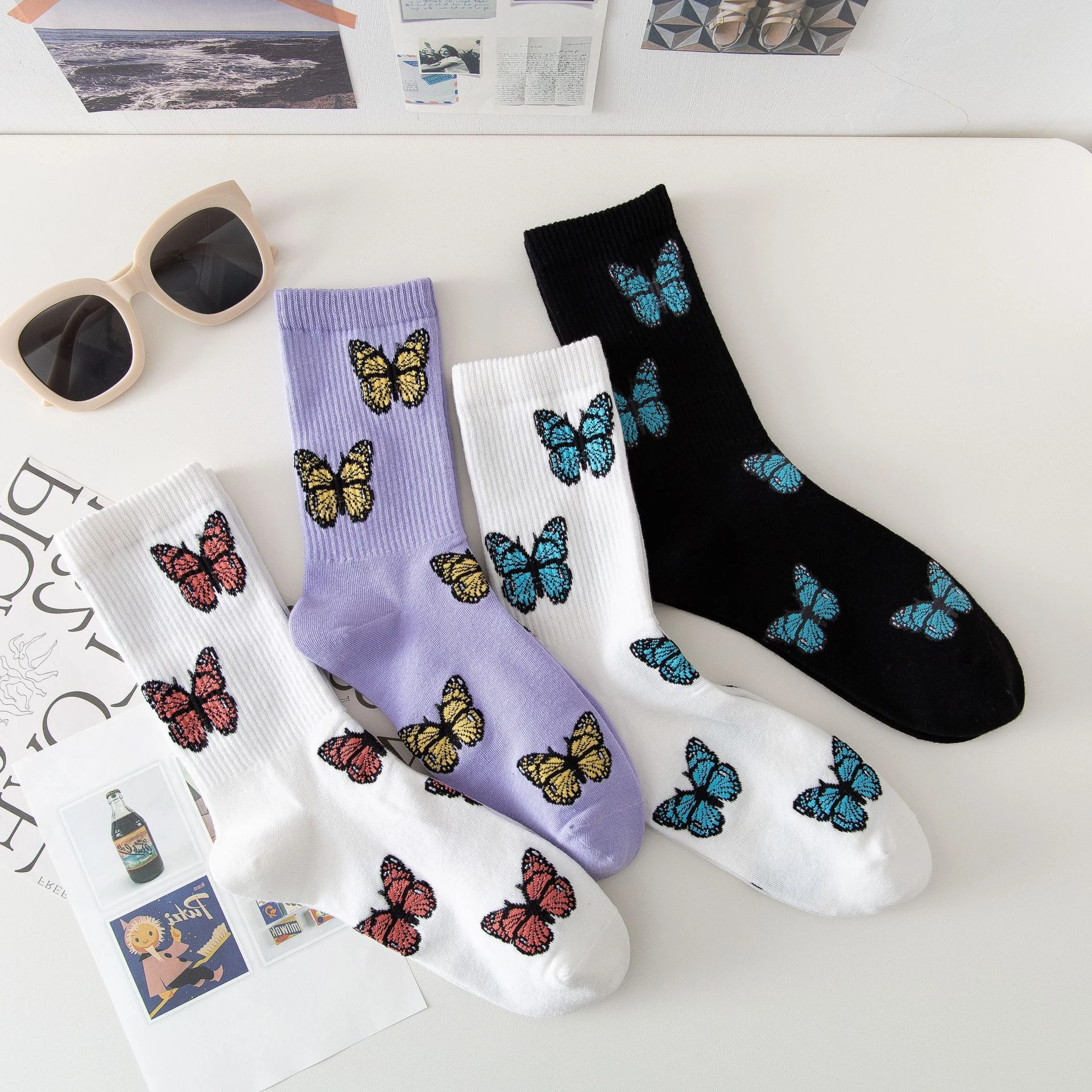Butterfly Woman Socks Hot Korean Style Jk Cotton Casual Cute Socks Fashion Breathable Middle Tube Printed Socks носки коѬокие
Butterfly Woman Socks Hot Korean Style Jk Cotton Casual Cute Socks Fashion Breathable Middle Tube Printed Socks носки коѬокие