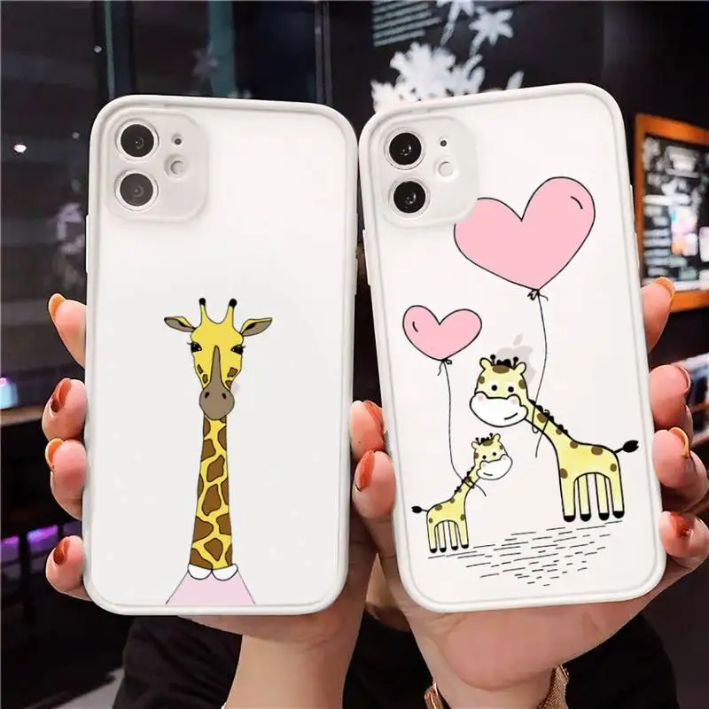 Cute cartoon animals giraffe Phone Case Matte Transparent for iPhone 7 8 11 12 s mini pro X XS XR MAX Plus cover funda
Cute cartoon animals giraffe Phone Case Matte Transparent for iPhone 7 8 11 12 s mini pro X XS XR MAX Plus cover funda