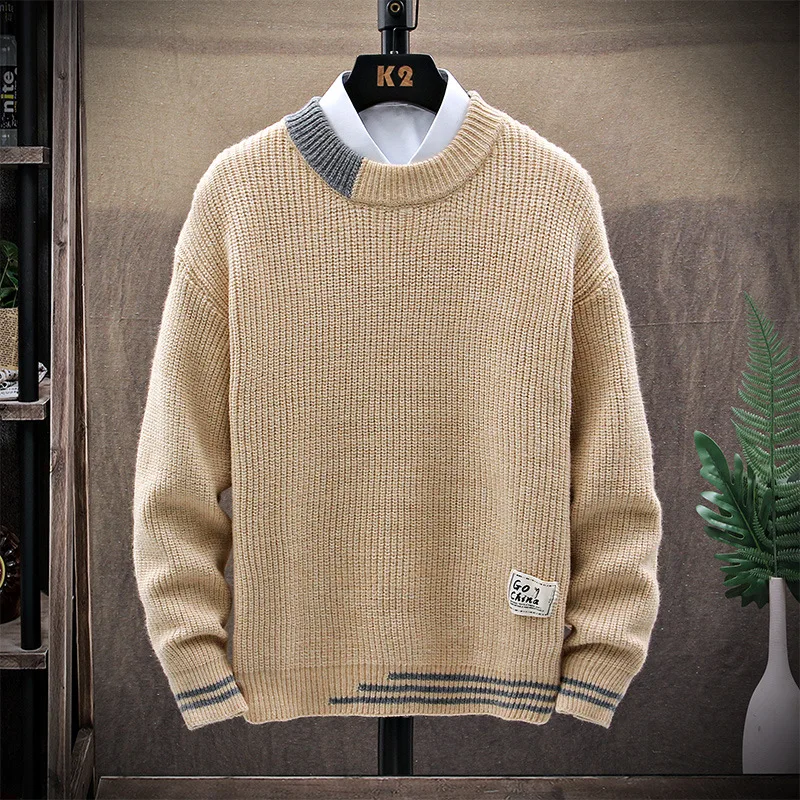 Male Jumper Cotton Long Sleeve Winter Clothing Autumn Men Sweaters Wool Knitted Casual Mens Patchwork Pullover O-Neck Thick Warm
Male Jumper Cotton Long Sleeve Winter Clothing Autumn Men Sweaters Wool Knitted Casual Mens Patchwork Pullover O-Neck Thick Warm