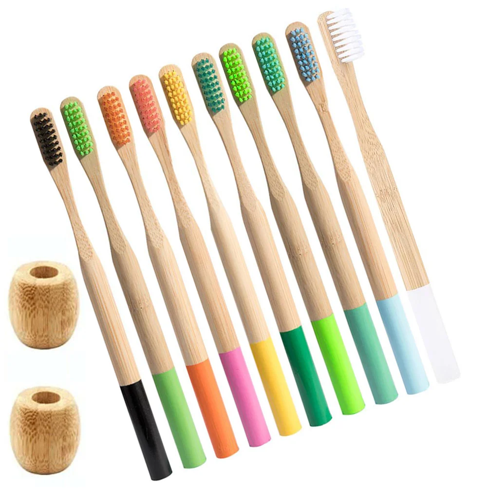 1 Set of 10pcs Toothbrushes Natural Bamboo Handle Toothbrushes with 2pcs Toothbrush Holder
1 Set of 10pcs Toothbrushes Natural Bamboo Handle Toothbrushes with 2pcs Toothbrush Holder