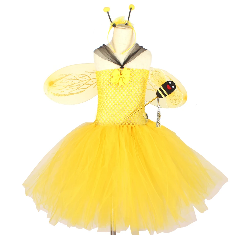 Bumble Bee Costumes Girls Fairy Fancy Dress Black Yellow Stripe Dresses Halloween Carnival Party Animal Costume Clothes Outfits
Bumble Bee Costumes Girls Fairy Fancy Dress Black Yellow Stripe Dresses Halloween Carnival Party Animal Costume Clothes Outfits