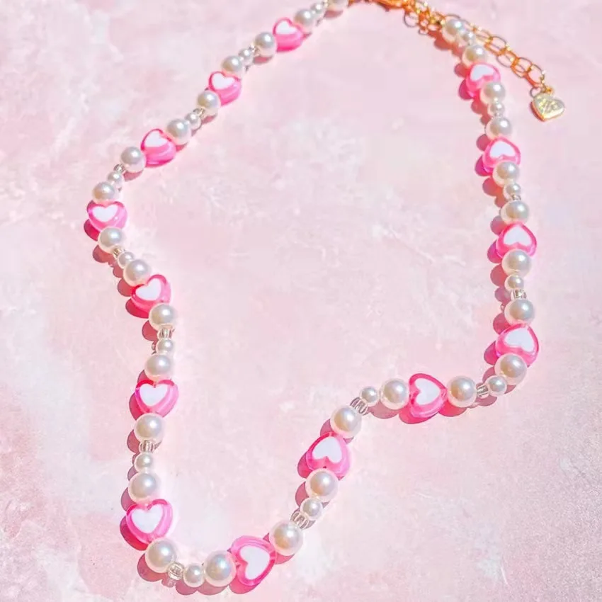 New Ins Candy Color Fresh Water Pearl Enamel Love Heart Necklace Gold Chain Choker for Women Girl Party Y2K Jewelry Gift
New Ins Candy Color Fresh Water Pearl Enamel Love Heart Necklace Gold Chain Choker for Women Girl Party Y2K Jewelry Gift