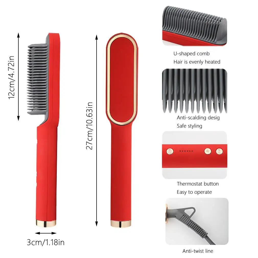 Professional Hair Straightener Tourmaline Ceramic Hair Curler Brush Hair Comb Straighteners Curling Hair Iron Hair Styler Tool
Professional Hair Straightener Tourmaline Ceramic Hair Curler Brush Hair Comb Straighteners Curling Hair Iron Hair Styler Tool