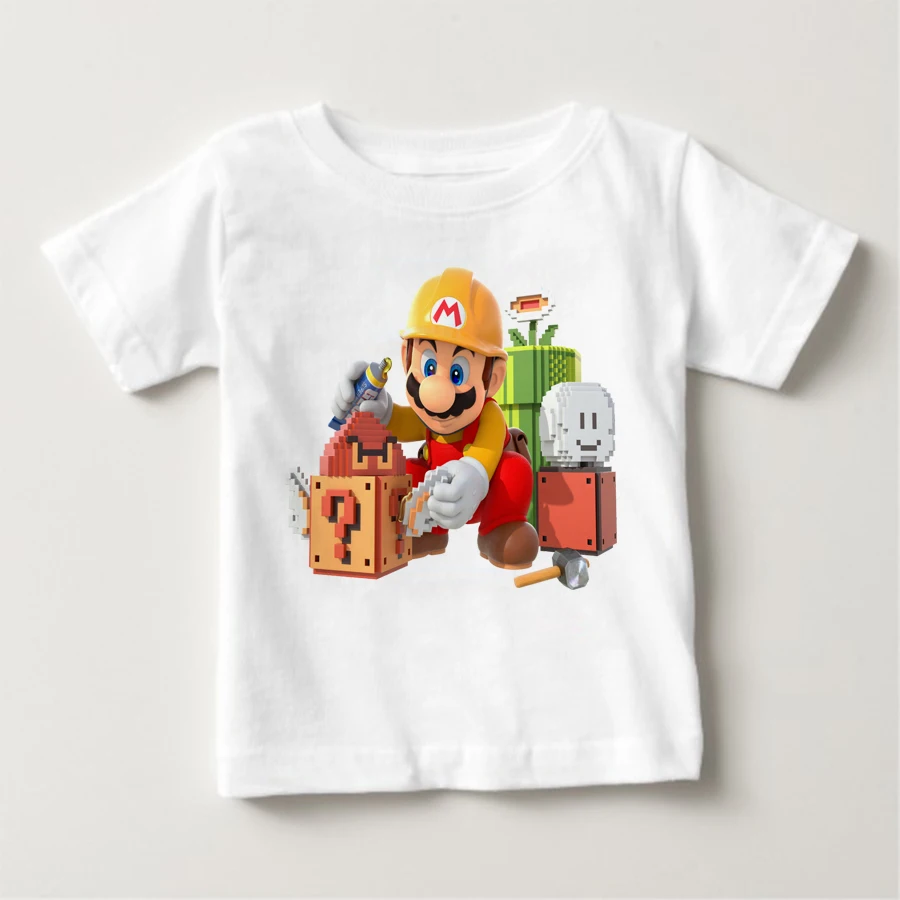 Mario Brothers Cartoon Print Children's T-shirt Cute Boy Girl Summer Coat Baby Short Sleeve Dress Kids Babys Boy And Girl Tshirt
Mario Brothers Cartoon Print Children's T-shirt Cute Boy Girl Summer Coat Baby Short Sleeve Dress Kids Babys Boy And Girl Tshirt