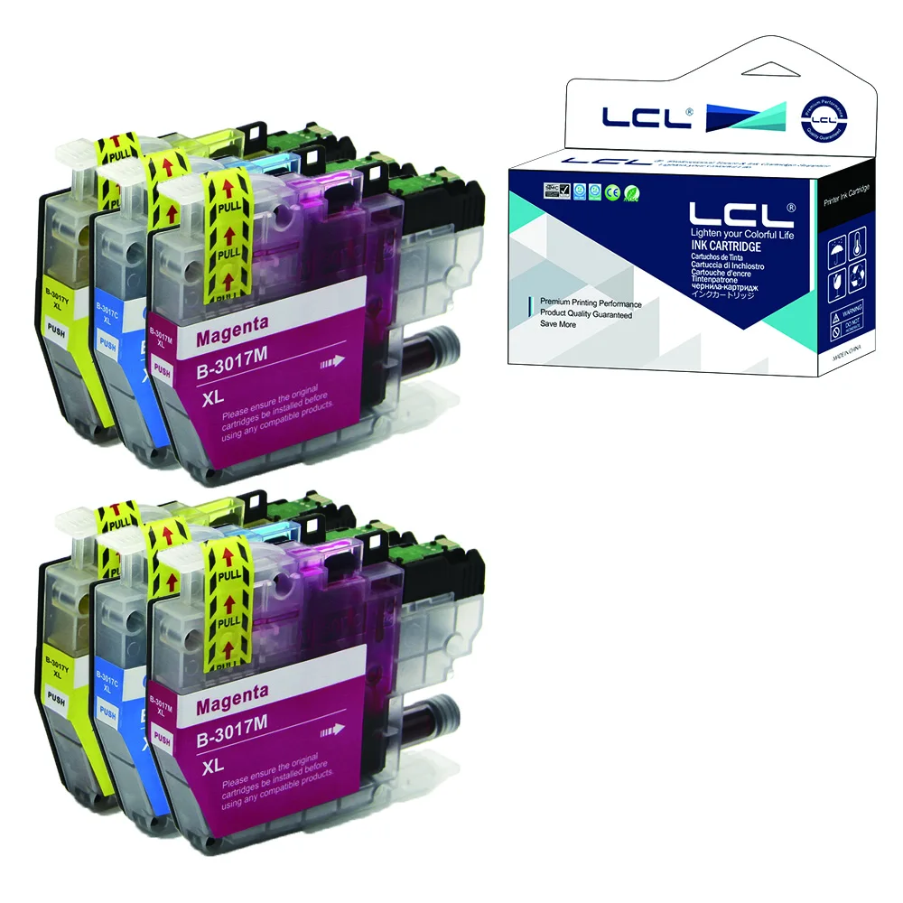 LCL LC3017 LC-3017 XL LC3017BK LC3017C Pigment (6-Pack CMY) Ink Cartridge Compatible for Brother MFC-J6730DW MFC-J5330DW
LCL LC3017 LC-3017 XL LC3017BK LC3017C Pigment (6-Pack CMY) Ink Cartridge Compatible for Brother MFC-J6730DW MFC-J5330DW