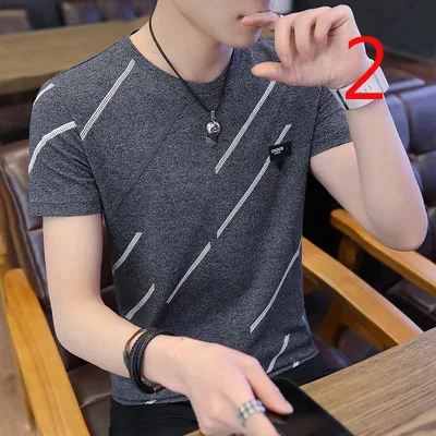 Men's short-sleeved t-shirt summer new Korean trend handsome large size half-sleeved
Men's short-sleeved t-shirt summer new Korean trend handsome large size half-sleeved
