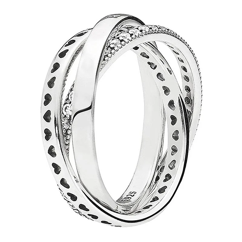 Authentic 925 Sterling Silver Popular Ring Interlocking Circle Heart Ring With Crystal For Women Jewelry Birthday Gift
Authentic 925 Sterling Silver Popular Ring Interlocking Circle Heart Ring With Crystal For Women Jewelry Birthday Gift