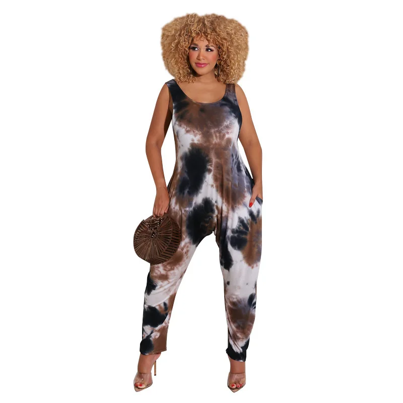 Tie Dye Print Rompers And Jumpsuits Women's Casual Baggy Overalls Jumpsuit With Pockets Sexy Ladies High Street Romper
Tie Dye Print Rompers And Jumpsuits Women's Casual Baggy Overalls Jumpsuit With Pockets Sexy Ladies High Street Romper