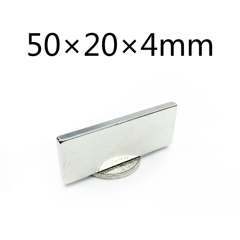 5/10/15 шт. сильный 50x20x4 N35 магнит 50 мм x 20 4 квадратный редкоземельный Постоянные