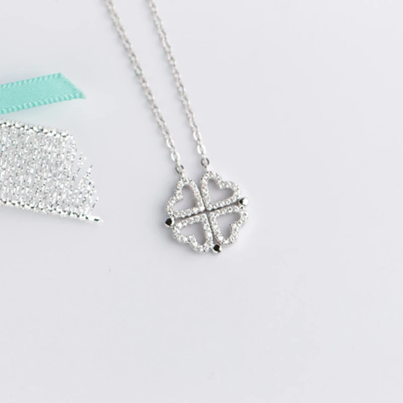 DOYUBO European Style Women's Real 925 Silver Heart Charms Necklace Lovely Four Hearts Pendant Chains Wedding Jewelry VA197
DOYUBO European Style Women's Real 925 Silver Heart Charms Necklace Lovely Four Hearts Pendant Chains Wedding Jewelry VA197