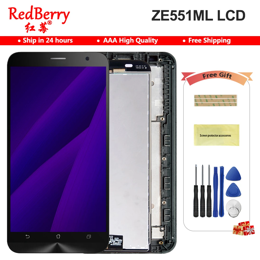 5 ''LCD для ASUS Zenfone 2 ZE551ML дисплей сенсорный экран дигитайзер с рамкой Z00AD LCD|Экраны