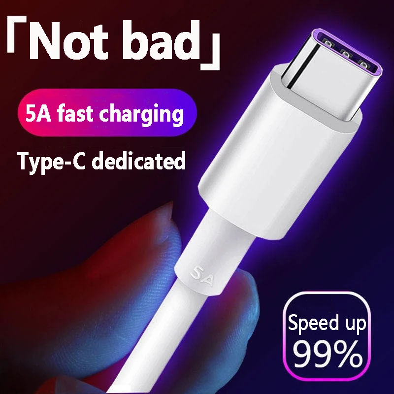 5A Кабель USB Type C для быстрой зарядки Redmi Note 7 8 Pro 8A 6A линии передачи данных Huawei P40 P30 20