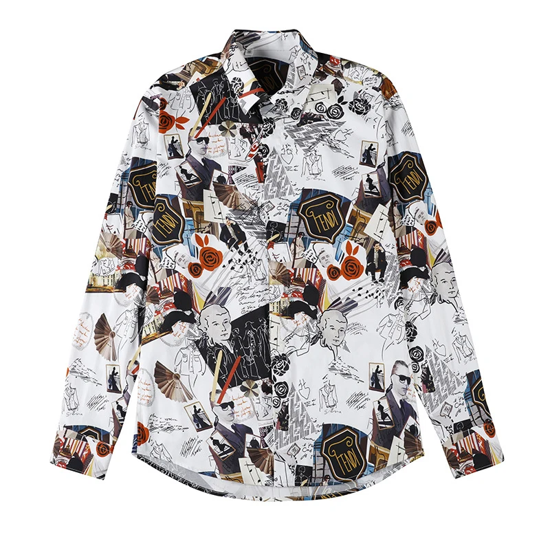 Brand Men Shirt Fashion Printed Long sleeve Turn down collar Casual Slim Chemise homme high quality 100% pure Cotton Shirts men
Brand Men Shirt Fashion Printed Long sleeve Turn down collar Casual Slim Chemise homme high quality 100% pure Cotton Shirts men
